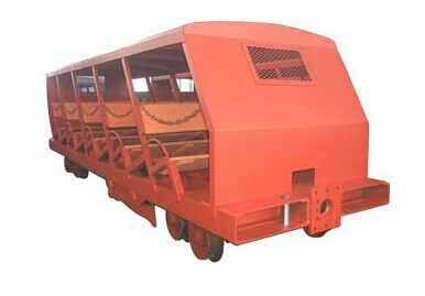 抱轨式斜井人车运行